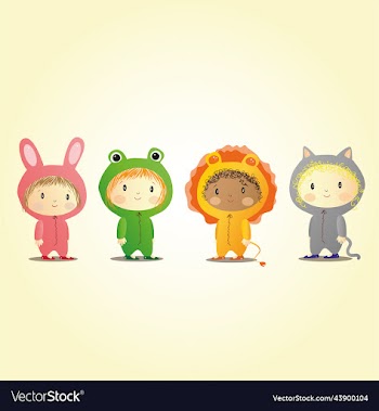 cute kids wearing animal costumes