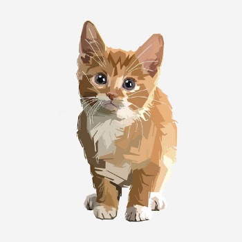 Cute kitten clipart illustration. Free | Free Photo - rawpixel