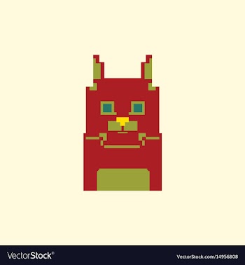Cute kitten domestic pet pixel art vector image