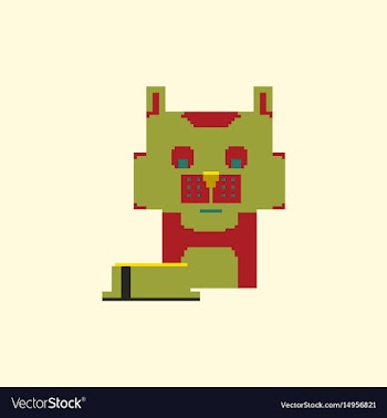 Cute kitten domestic pet pixel art vector image
