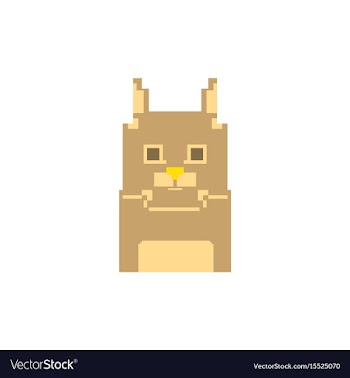 Cute kitten domestic pet pixel art vector image