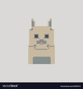 Cute kitten domestic pet pixel art vector image