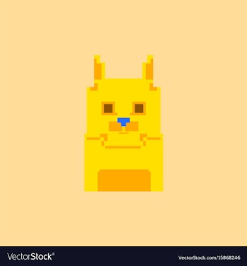 Cute kitten domestic pet pixel art vector image