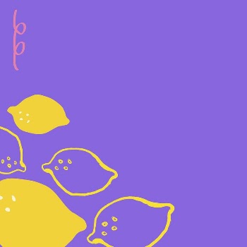 Cute lemon background, purple fruit | Free PSD - rawpixel