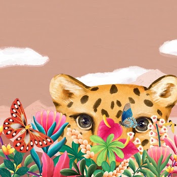 Cute leopard background, floral brown | Free Photo Illustration - rawpixel