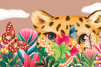 Cute leopard background, floral brown | Free Photo Illustration - rawpixel