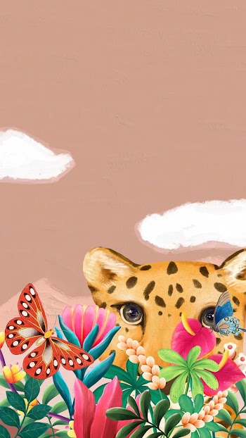 Cute leopard iPhone wallpaper, brown | Free Photo Illustration - rawpixel