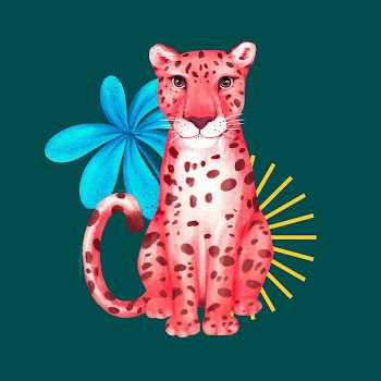 Cute leopard wildlife background, green | Free Photo Illustration - rawpixel