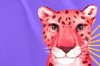 Cute leopard wildlife background, purple | Free Photo Illustration - rawpixel