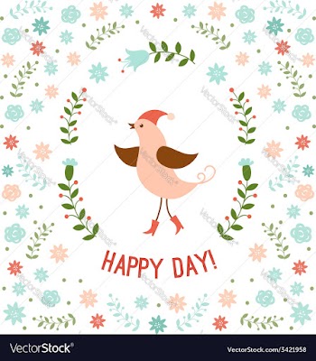  					Cute little bird vector image														
