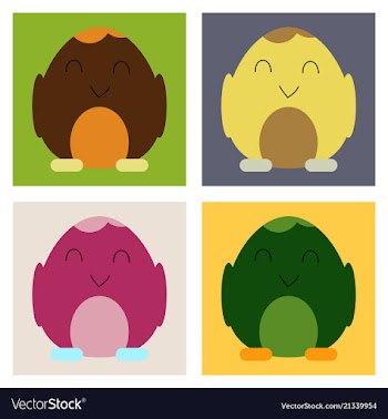 Cute little chick in cracked egg vector image