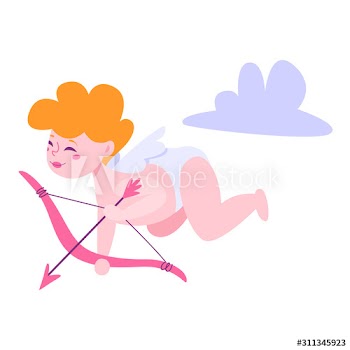 Cute little cupid for valentine day