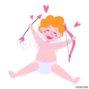 Cute little cupid for valentine day