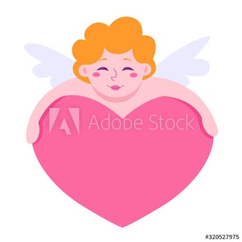 Cute little cupid for valentine day