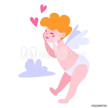 Cute little cupid for valentine day