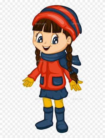 Cute Little Girl For 4 Seasons - Cartoon Girl Winter Transparent