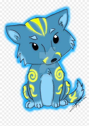 Cute Little Glowing Wolf Pup By Lilwolfstudios - Cartoon