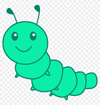 Cute Little Green Caterpillar - Cute Caterpillar Cartoon