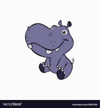 cute little hippopotamus animal