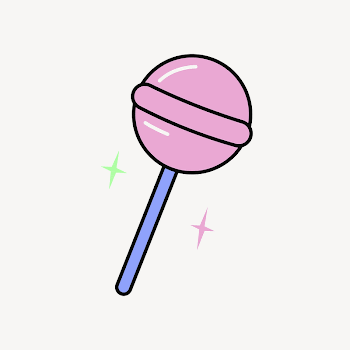 Cute lollipop clip art, colorful | Free Photo - rawpixel