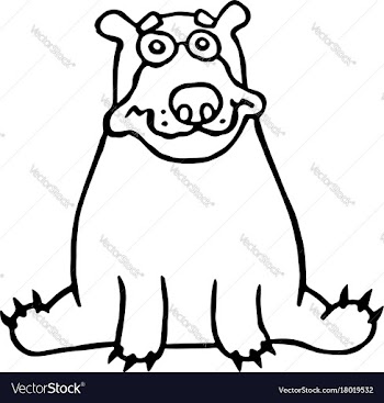 Cute lonely bear sitting and looking vector image