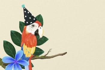 Cute macaw background, animal illustration | Free Photo Illustration - rawpixel