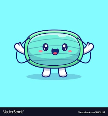 cute medical mask cartoon