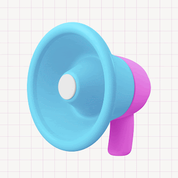 Cute megaphone, 3D rendering design | Free Photo - rawpixel