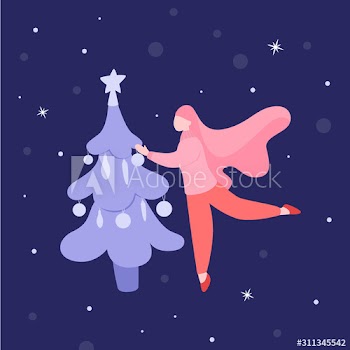 Cute Merry Christmas greeting card