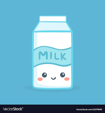 Cute milk box package carton cartoon Royalty Free Vector