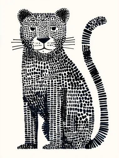 Cute Minimalist Watercolor Jaguar for Nursery Cute Minimalist Watercolor Jaguar for Nursery