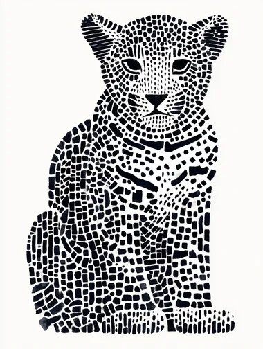 Cute Minimalist Watercolor Jaguar for Nursery Decor Cute Minimalist Watercolor Jaguar for Nursery Decor