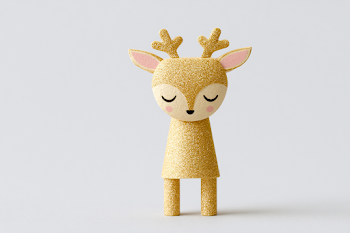 Cute Minimalistic New Year Deer Figurine