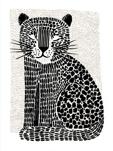 Cute Minimalistic Watercolor Jaguar for Children’s Nursery Cute Minimalistic Watercolor Jaguar for Children’s Nursery