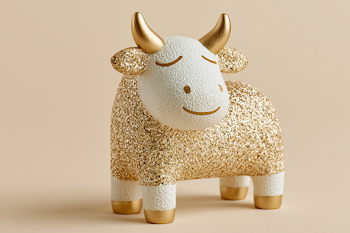 Cute Minimalistic Year of the Cow Figurine