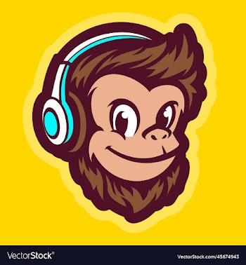 cute monkey cartoon character mascot