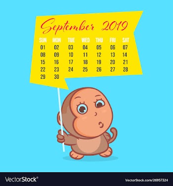 Cute monkey cartoon vector image