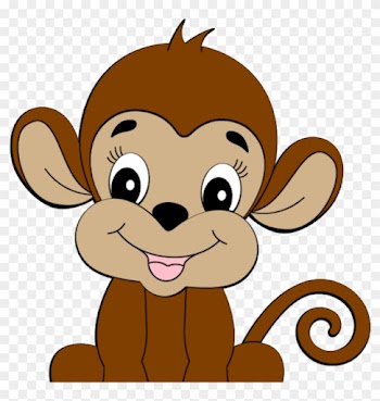 Cute Monkey Clipart Is Credited To Colorful Cliparts - Cute Baby Monkey Embroidery Design