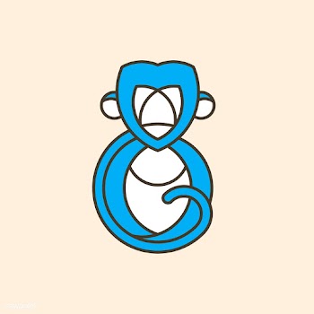 Cute monkey geometrical animal vector | Free stock vector - 520834
