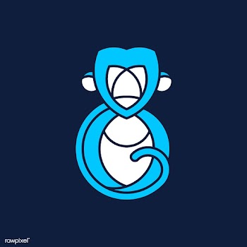 Cute monkey geometrical animal vector | Free stock vector - 520869