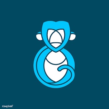 Cute monkey geometrical animal vector | Free stock vector - 520967