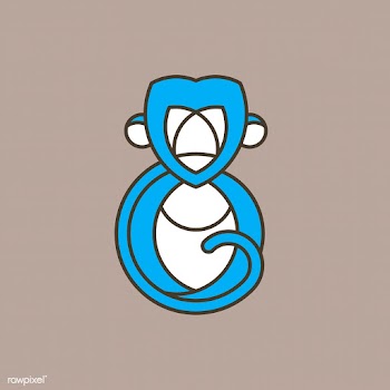 Cute monkey geometrical animal vector | Free stock vector - 520999