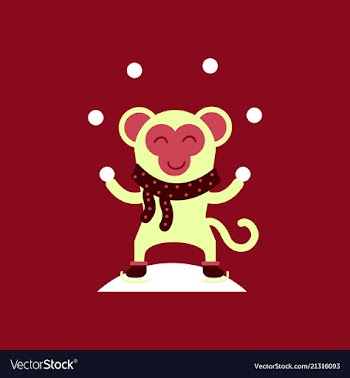 Cute monkey logo logo design vector image