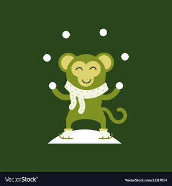 Cute monkey logo logo design vector image