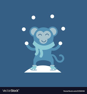 Cute monkey logo logo design vector image