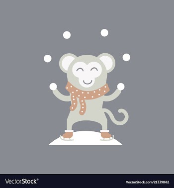 Cute monkey logo logo design vector image