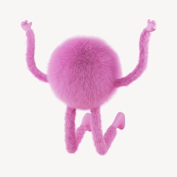 Cute monster jumping, 3D rendering | Free Photo - rawpixel