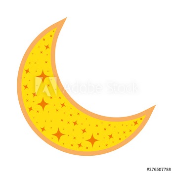 cute moon crescent icon