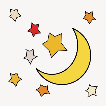 Cute moon doodle, astronomy illustration. | Free Photo - rawpixel