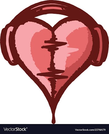 Cute music love vector image